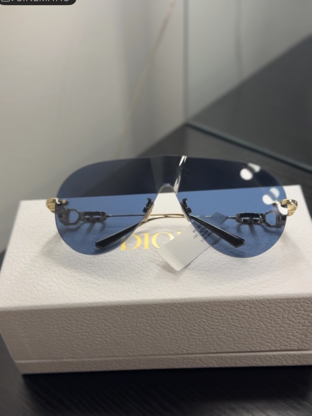 Dior CD Chain M2U Rimless Pilot Sunglasses